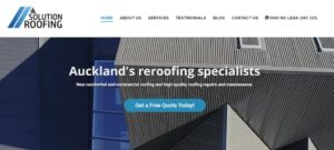 Solution Roofing's homepage