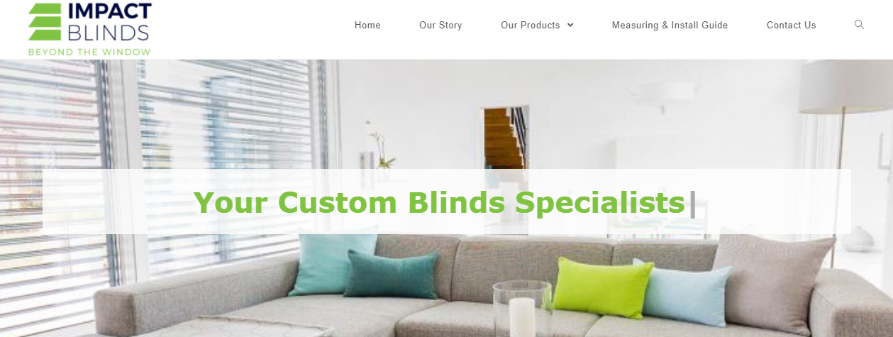Impact Blinds Homepage