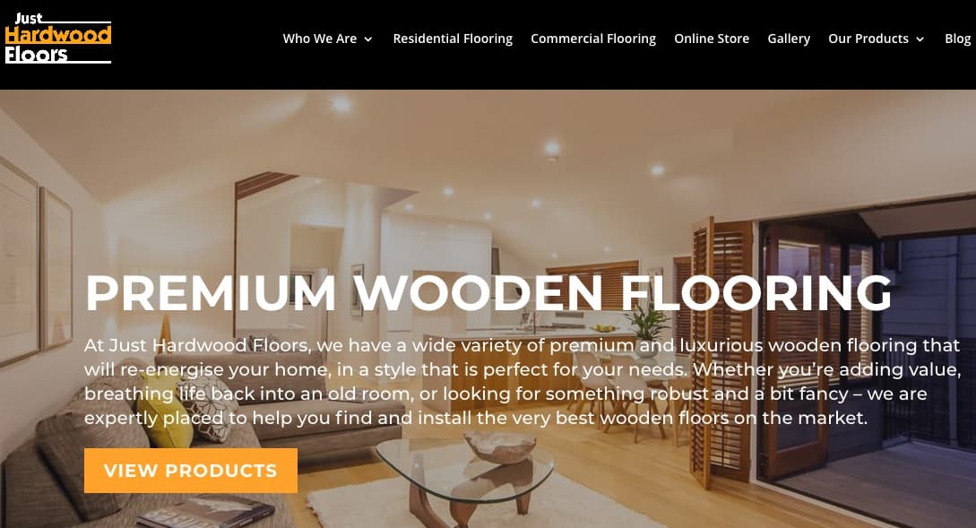 Just Hardwood Floors' Homepage