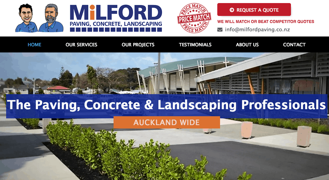 Milford Paving, Concrete, Landscaping's Homepage