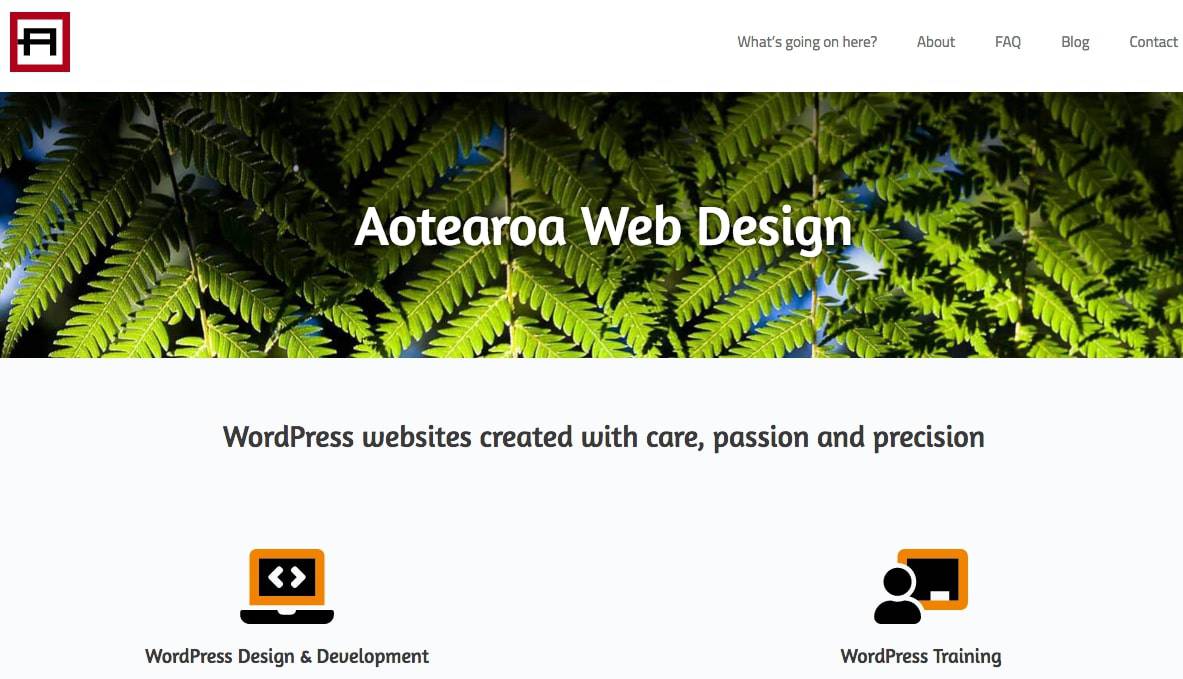 Aotearoa Web Design's Homepage