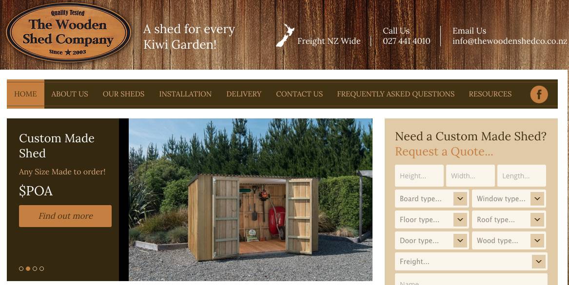 The Wooden Shed Company's Homepage
