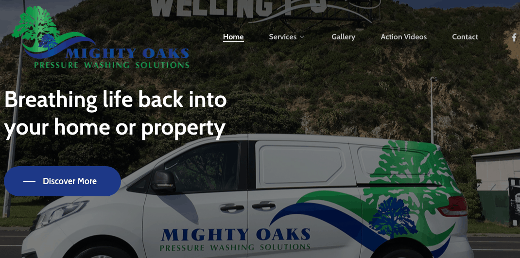 Mighty Oaks Pressure Washing Solutions' Homepage