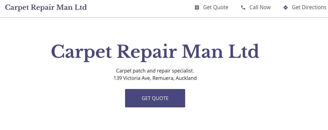 Carpet Repair Man Ltd's Homepage