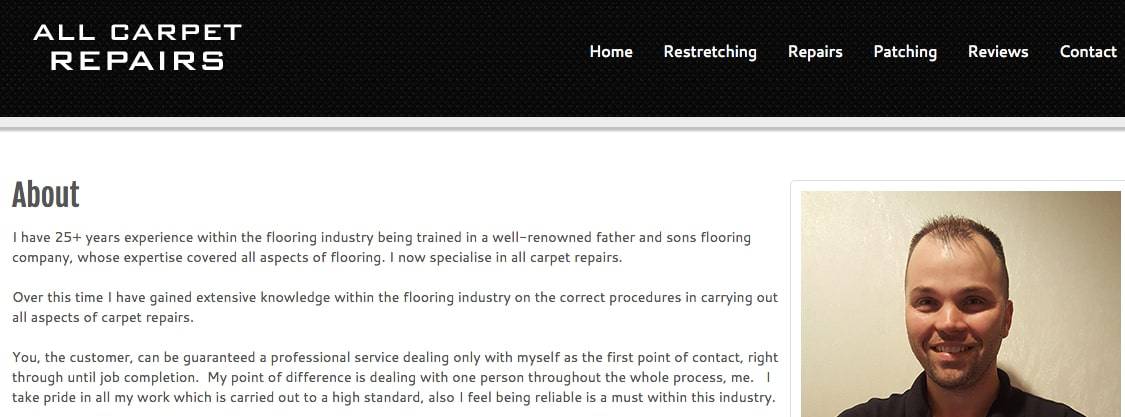 All Carpet Repairs' Homepage