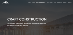 craft construction's homepage