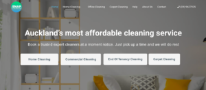 Snap Cleaning's homepage