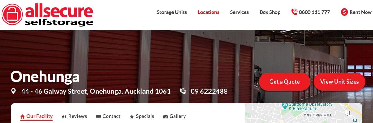 7All Secure Self Storage's Homepage