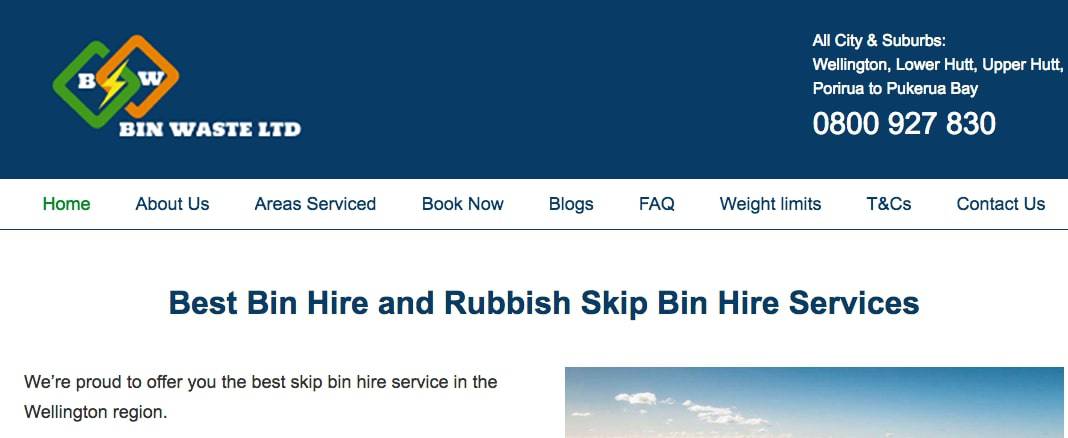 Bin Waste Ltd's Homepage