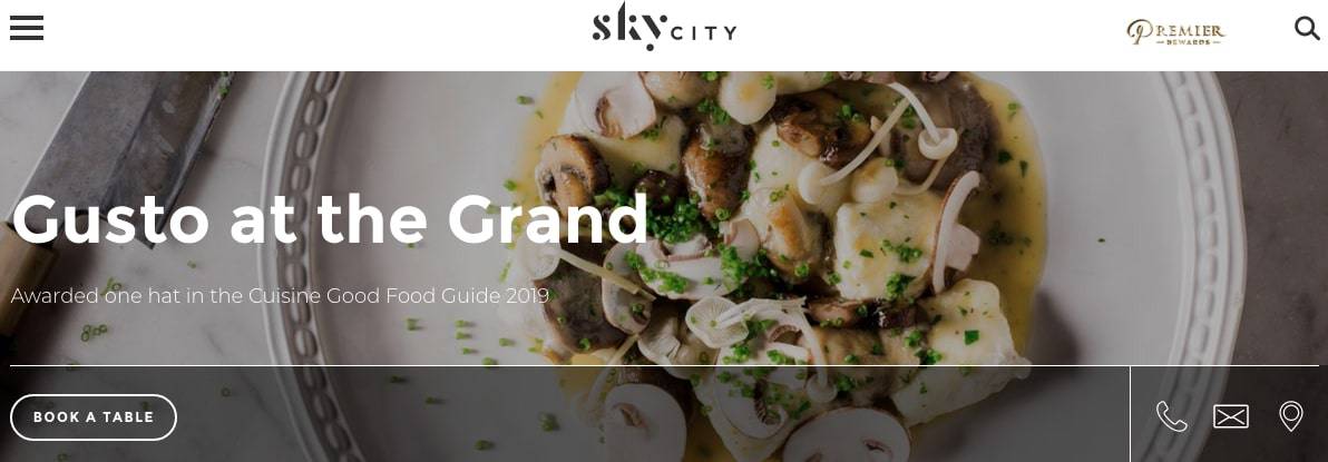 Gusto at the Grand's Homepage