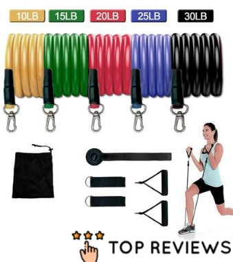 Exercise Training Resistance Bands Set (100 lbs)
