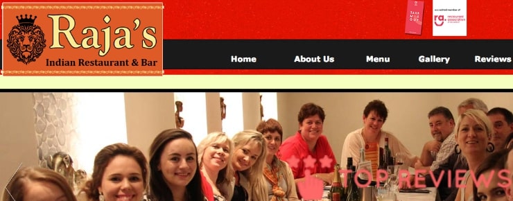 Raja’s Indian Restaurant & Bar's Homepage