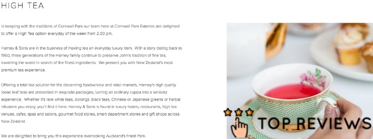 Cornwall Park Bistro Cafe Creamery's Homepage