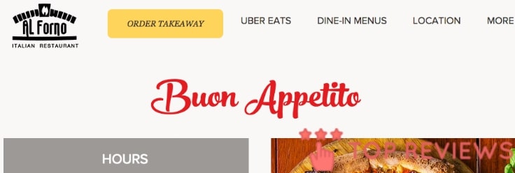 Al Forno Italian Restaurant's Homepage