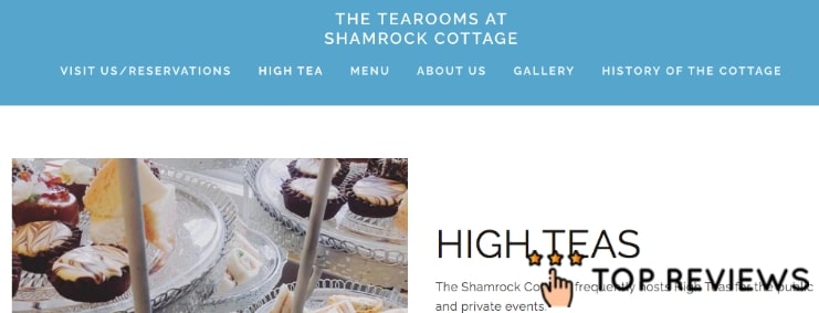 The Tearooms at Shamrock Cottage's Homepage