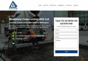 Bluestone Construction's homepage