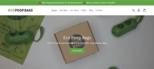Eco poop Bags' homepage