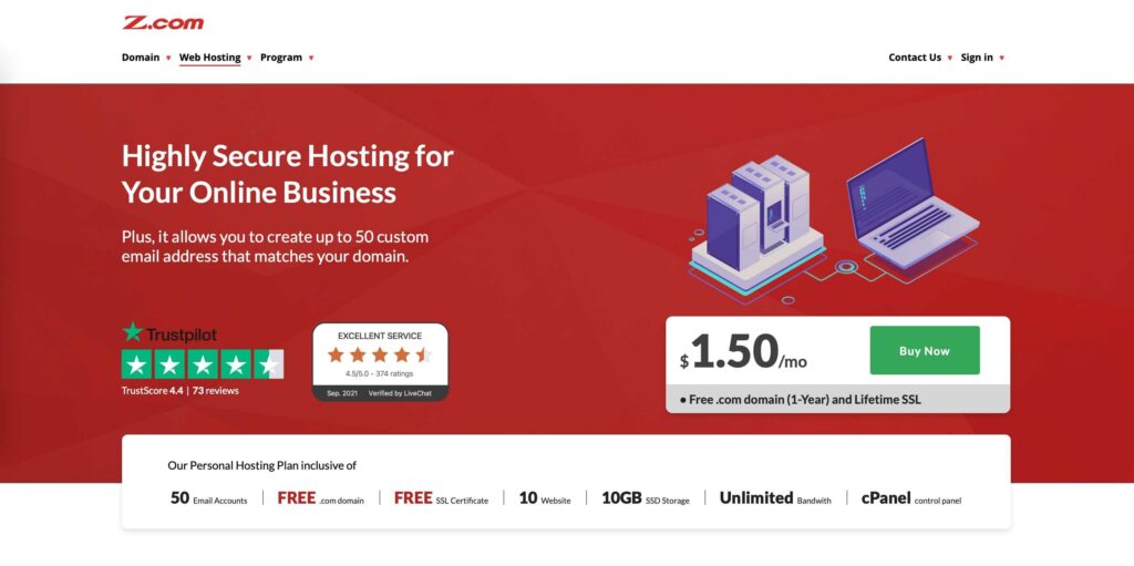 Z.com's Homepage