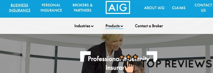 AIG Professional Indemnity Insurance's Homepage