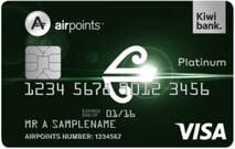 Kiwibank Air New Zealand Airpoints Platinum Visa Credit Card