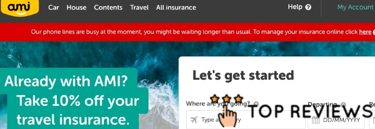 AMI Travel Insurance's Homepage