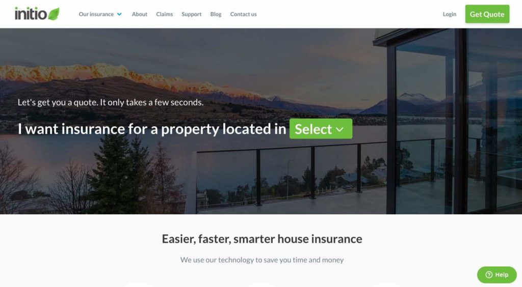 Initio Insurance's Homepage