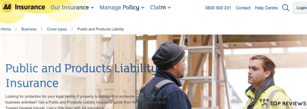 AA Public Liability Insurance's Homepage