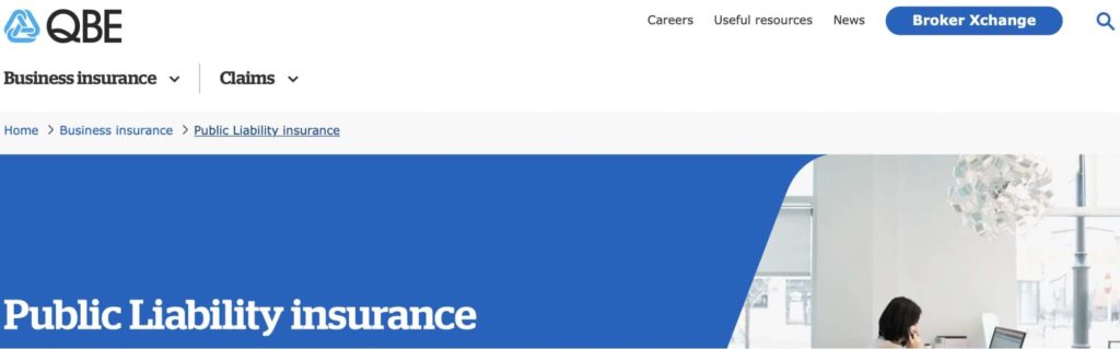 QBE Public Liability Insurance's Homepage