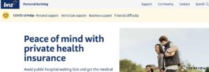BNZ Private Health Insurance's Homepage
