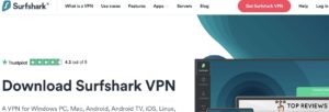 Surfshark's Homepage