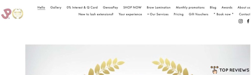 UP Lashes & Brows' Homepage