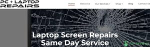 PC + Laptop Repairs' Homepage