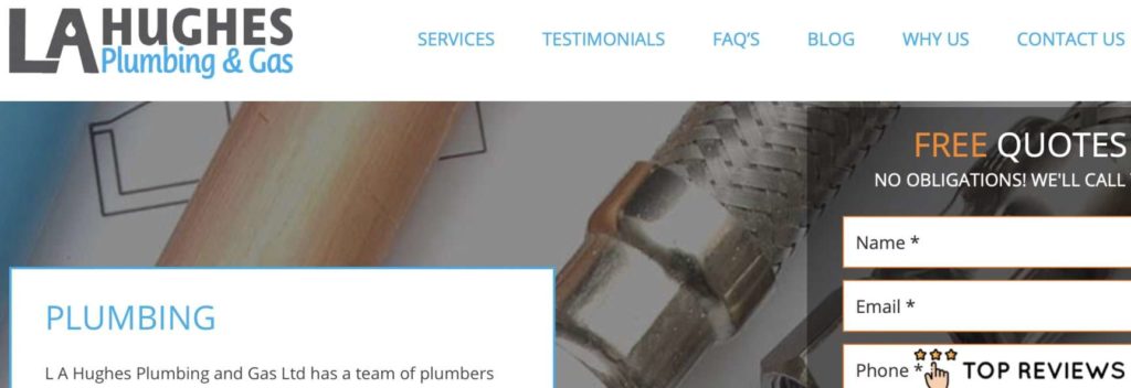 LA Hughes Plumbing and Gas' Homepage