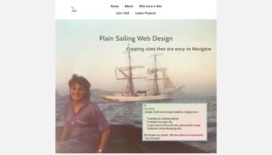 Plain Sailing Web Design's homepage