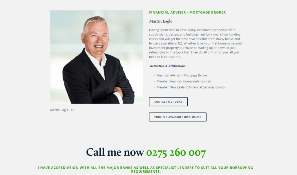 FINANCIAL ADVISER - MORTGAGE BROKER's Website