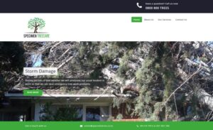 Specimen Treecare's homepage
