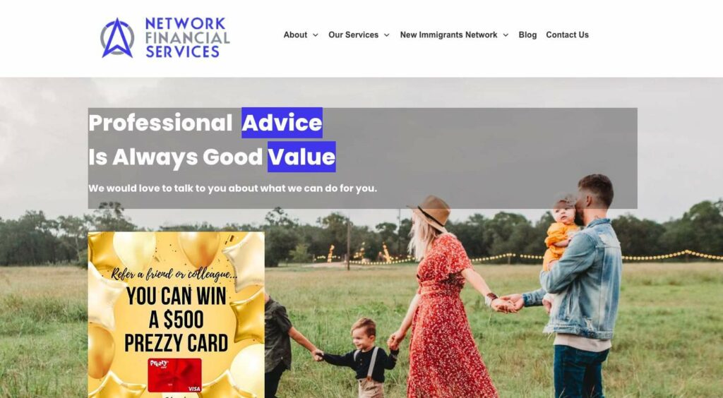 Network Financial Services' Homepage