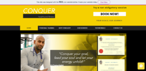 Conquer Health and Fitness's homepage