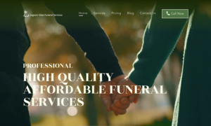 Lagoon View Funeral Services' homepage