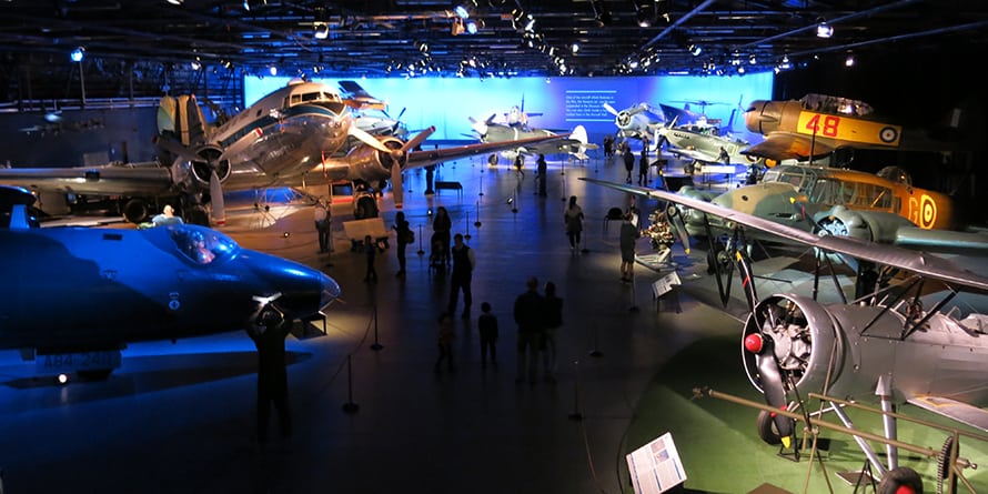 Hop on the cockpit of a fighter jet at the Air Force Museum