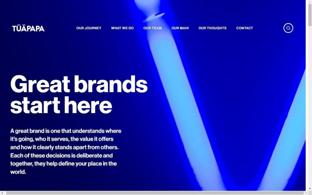 Voice Specialist Brand Agency's Homepage