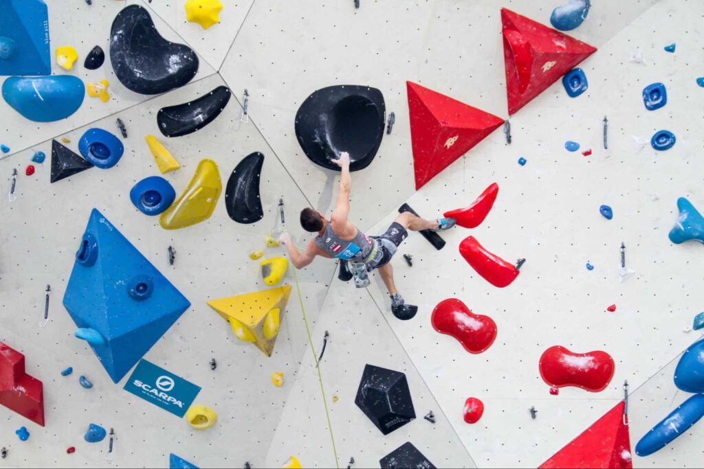 Enjoy indoor rock climbing at Clip ‘n Climb
