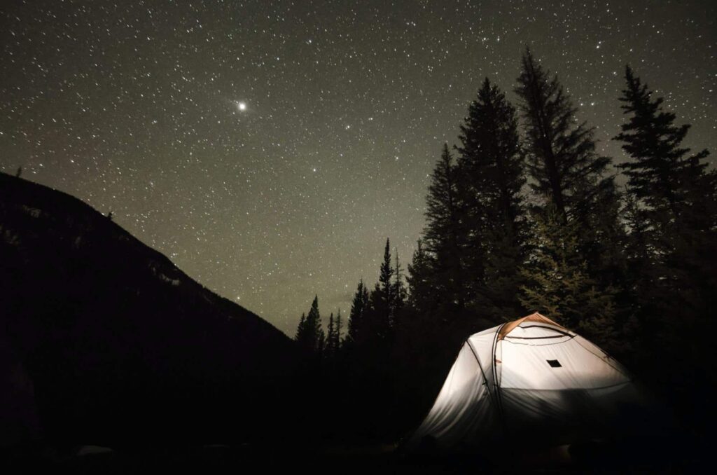 Spend the night outdoors at the camping grounds in Fiordland