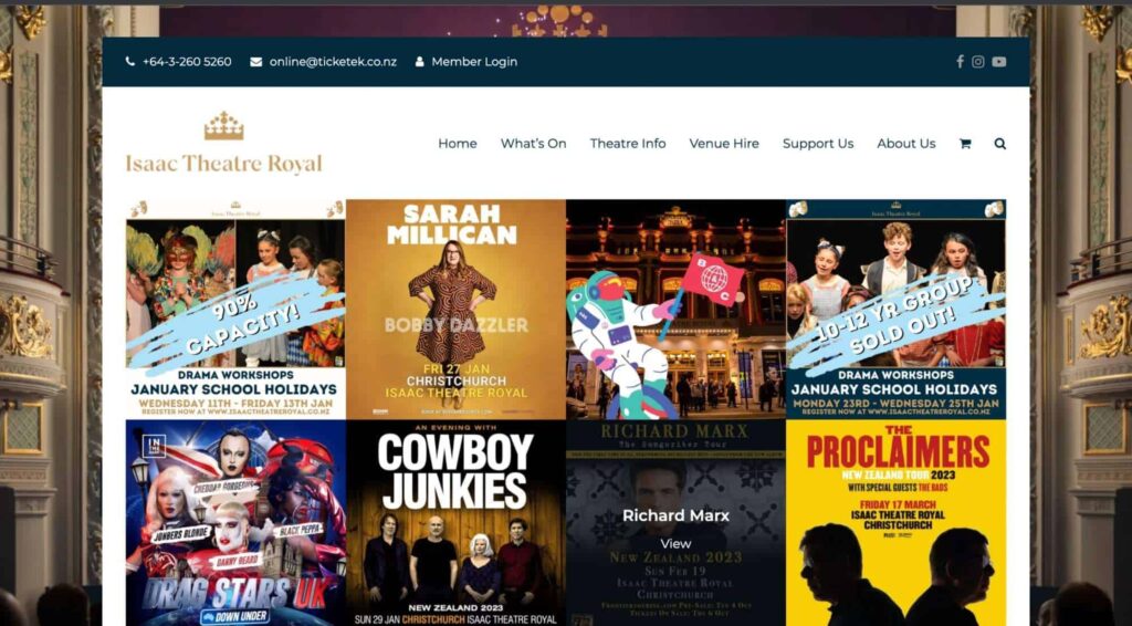 Watch live shows together at Isaac Theatre Royal